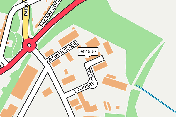S42 5UG map - OS OpenMap – Local (Ordnance Survey)