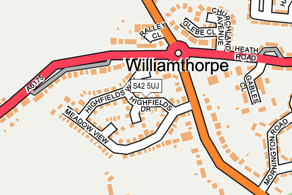S42 5UJ map - OS OpenMap – Local (Ordnance Survey)