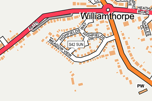 S42 5UN map - OS OpenMap – Local (Ordnance Survey)