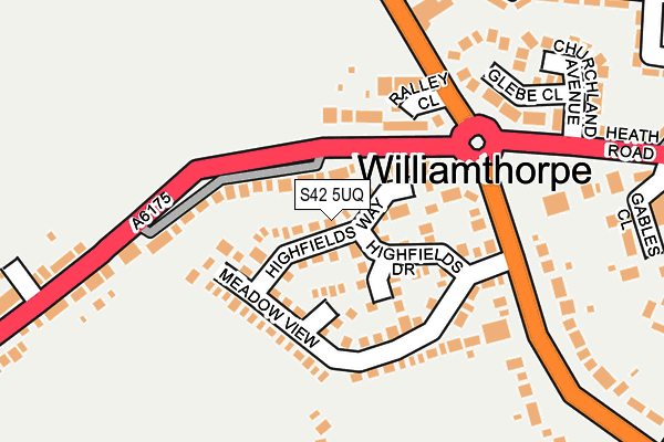S42 5UQ map - OS OpenMap – Local (Ordnance Survey)