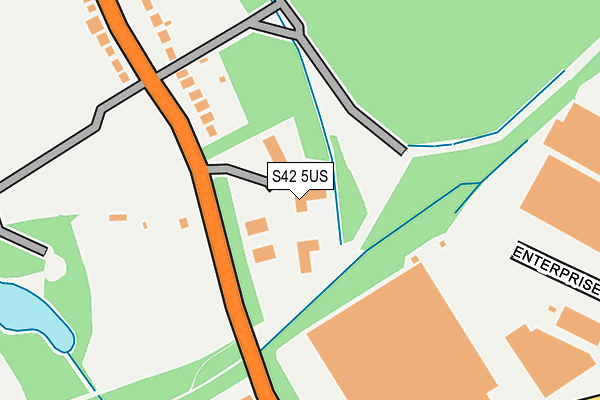 S42 5US map - OS OpenMap – Local (Ordnance Survey)