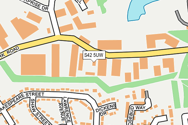 S42 5UW map - OS OpenMap – Local (Ordnance Survey)