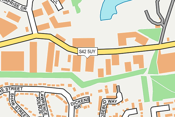 S42 5UY map - OS OpenMap – Local (Ordnance Survey)