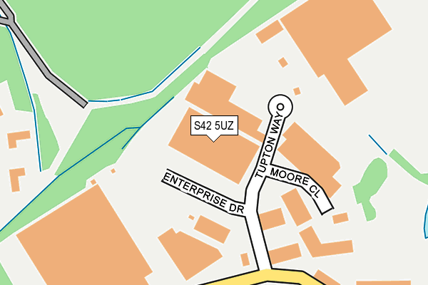 S42 5UZ map - OS OpenMap – Local (Ordnance Survey)