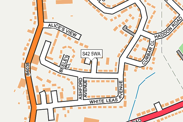 S42 5WA map - OS OpenMap – Local (Ordnance Survey)