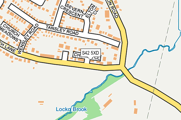 S42 5XD map - OS OpenMap – Local (Ordnance Survey)