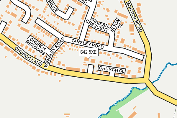 S42 5XE map - OS OpenMap – Local (Ordnance Survey)