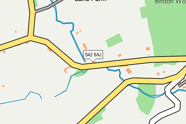 S42 6AJ map - OS OpenMap – Local (Ordnance Survey)
