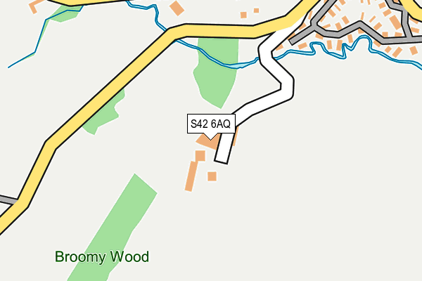 S42 6AQ map - OS OpenMap – Local (Ordnance Survey)