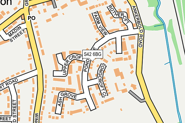 S42 6BG map - OS OpenMap – Local (Ordnance Survey)