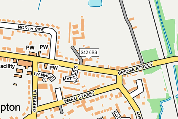 S42 6BS map - OS OpenMap – Local (Ordnance Survey)