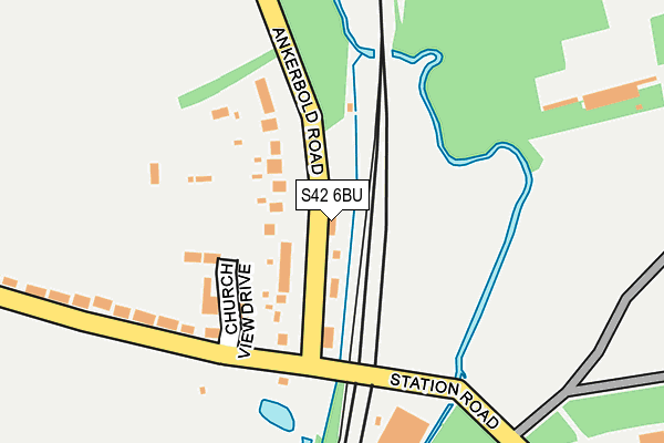 S42 6BU map - OS OpenMap – Local (Ordnance Survey)