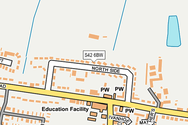 S42 6BW map - OS OpenMap – Local (Ordnance Survey)