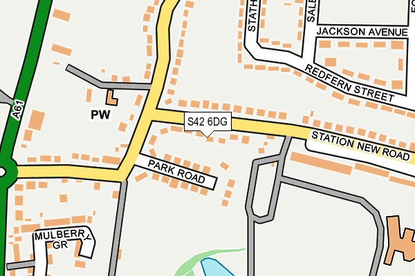 S42 6DG map - OS OpenMap – Local (Ordnance Survey)