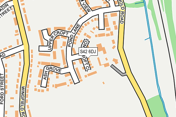 S42 6DJ map - OS OpenMap – Local (Ordnance Survey)