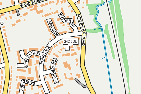 S42 6DL map - OS OpenMap – Local (Ordnance Survey)