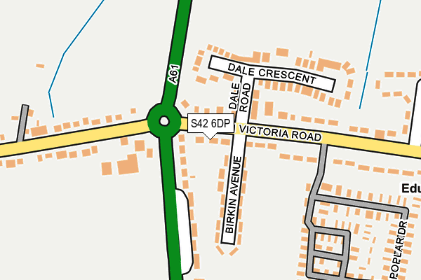 S42 6DP map - OS OpenMap – Local (Ordnance Survey)