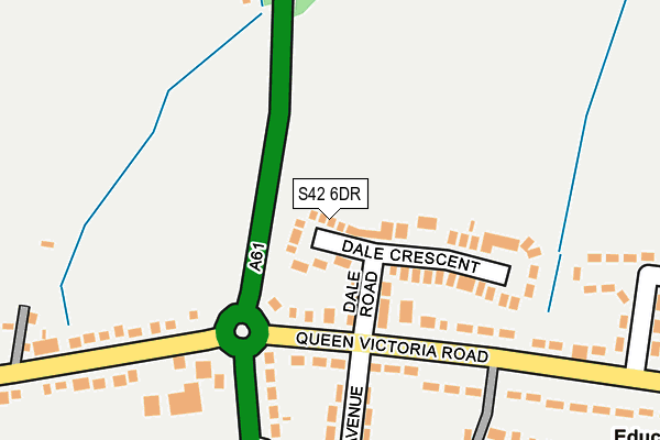 S42 6DR map - OS OpenMap – Local (Ordnance Survey)