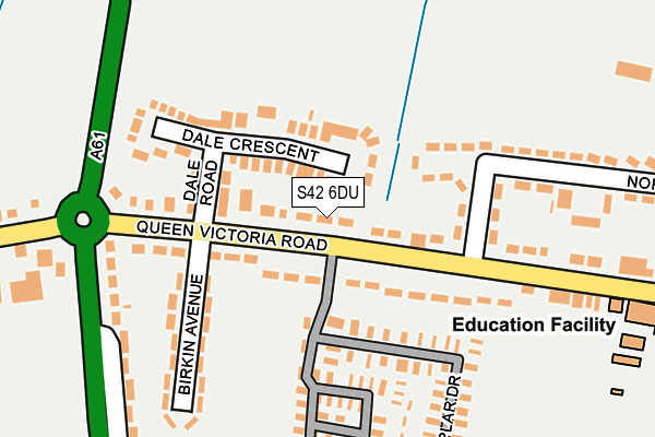 S42 6DU map - OS OpenMap – Local (Ordnance Survey)