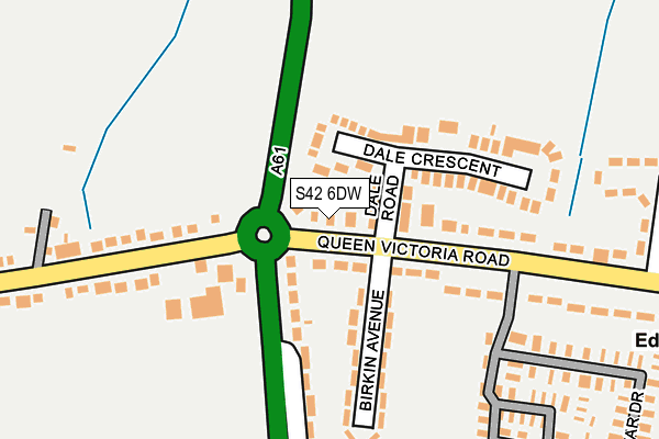 S42 6DW map - OS OpenMap – Local (Ordnance Survey)