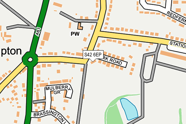 S42 6EP map - OS OpenMap – Local (Ordnance Survey)