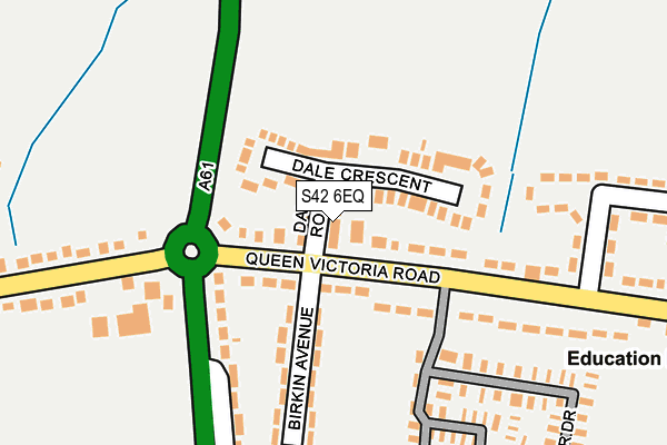 S42 6EQ map - OS OpenMap – Local (Ordnance Survey)