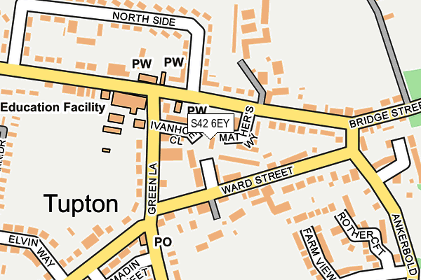 S42 6EY map - OS OpenMap – Local (Ordnance Survey)