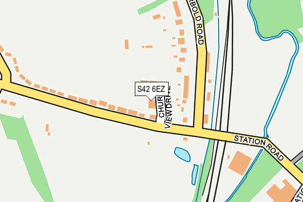 S42 6EZ map - OS OpenMap – Local (Ordnance Survey)