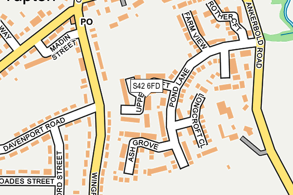 S42 6FD map - OS OpenMap – Local (Ordnance Survey)