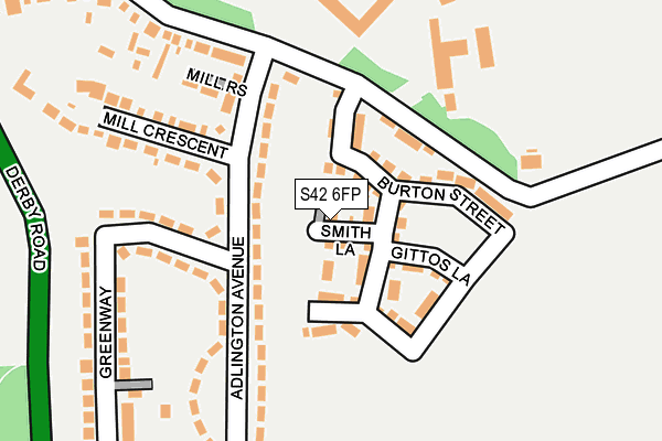 S42 6FP map - OS OpenMap – Local (Ordnance Survey)