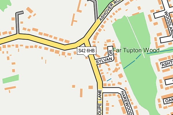 S42 6HB map - OS OpenMap – Local (Ordnance Survey)
