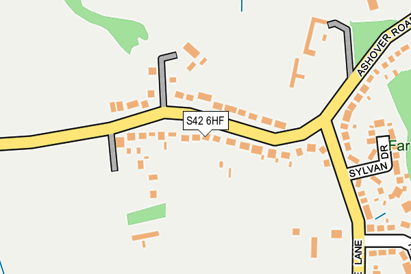 S42 6HF map - OS OpenMap – Local (Ordnance Survey)