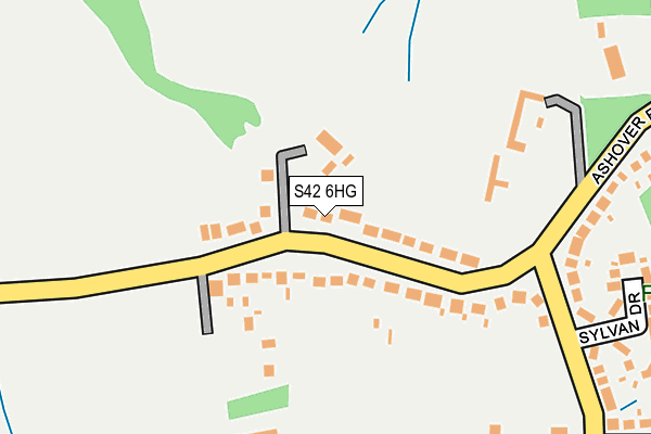 S42 6HG map - OS OpenMap – Local (Ordnance Survey)