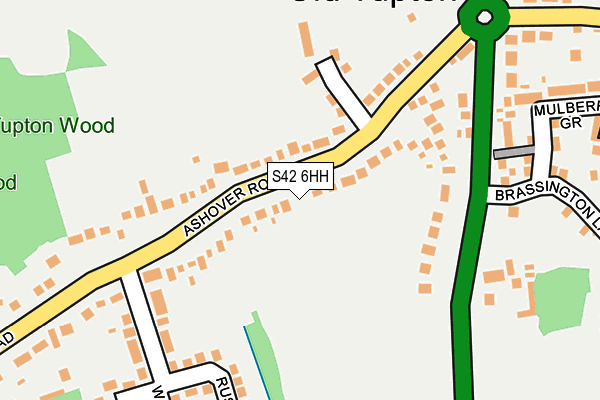 S42 6HH map - OS OpenMap – Local (Ordnance Survey)