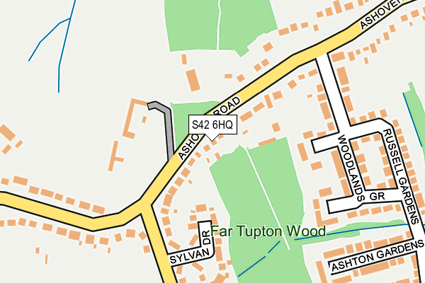 S42 6HQ map - OS OpenMap – Local (Ordnance Survey)