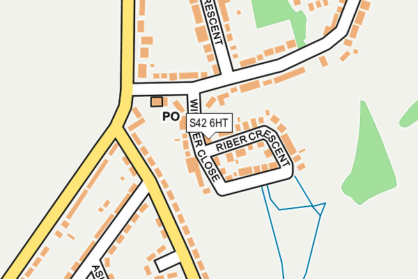 S42 6HT map - OS OpenMap – Local (Ordnance Survey)
