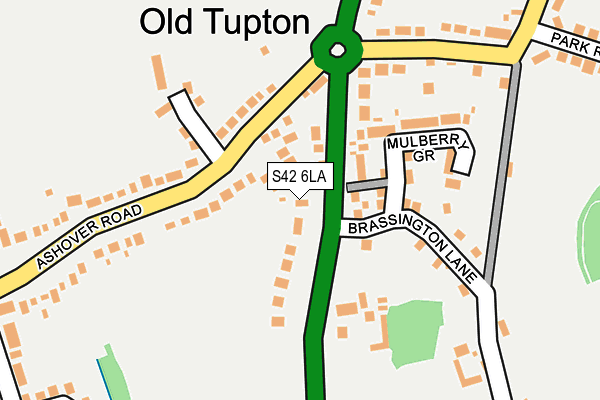 S42 6LA map - OS OpenMap – Local (Ordnance Survey)