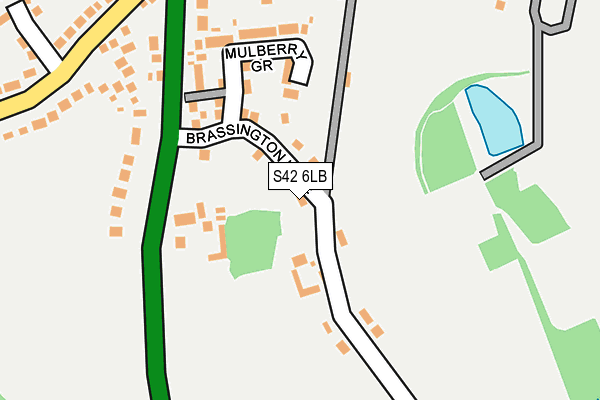 S42 6LB map - OS OpenMap – Local (Ordnance Survey)