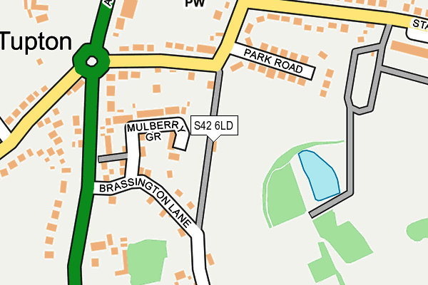S42 6LD map - OS OpenMap – Local (Ordnance Survey)