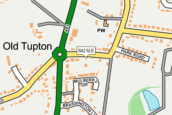 S42 6LE map - OS OpenMap – Local (Ordnance Survey)
