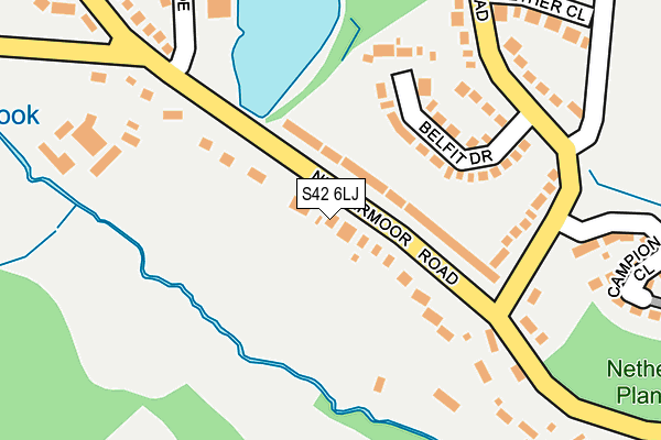 S42 6LJ map - OS OpenMap – Local (Ordnance Survey)