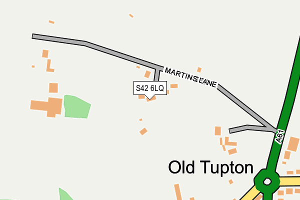 S42 6LQ map - OS OpenMap – Local (Ordnance Survey)