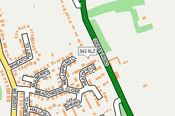 S42 6LZ map - OS OpenMap – Local (Ordnance Survey)