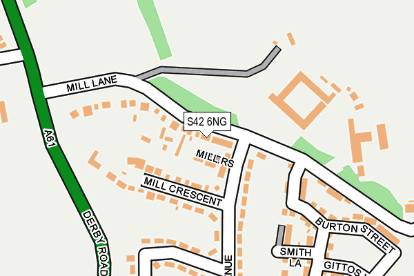 S42 6NG map - OS OpenMap – Local (Ordnance Survey)