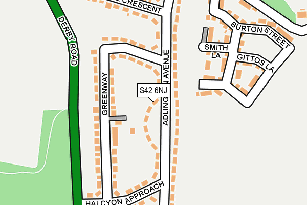 S42 6NJ map - OS OpenMap – Local (Ordnance Survey)