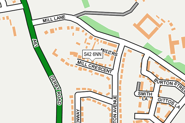 S42 6NN map - OS OpenMap – Local (Ordnance Survey)