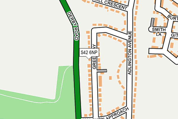 S42 6NP map - OS OpenMap – Local (Ordnance Survey)
