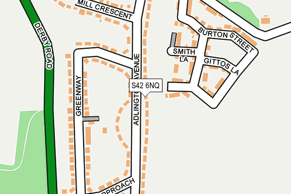 S42 6NQ map - OS OpenMap – Local (Ordnance Survey)