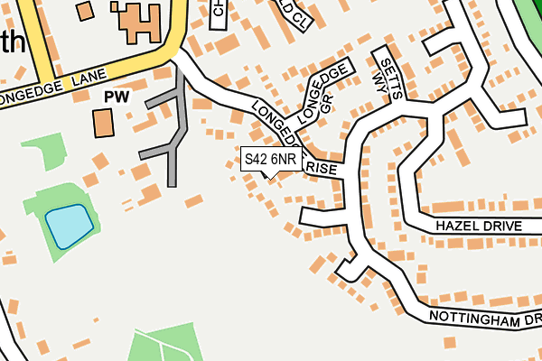 S42 6NR map - OS OpenMap – Local (Ordnance Survey)