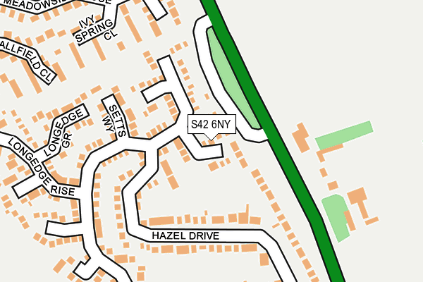 S42 6NY map - OS OpenMap – Local (Ordnance Survey)
